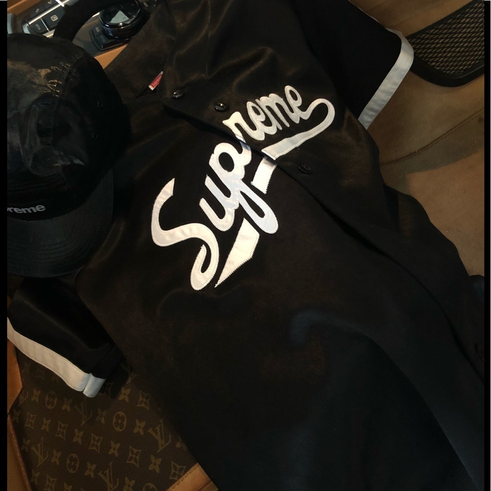Supreme Satin Baseball Jersey